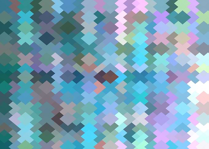 geometric square pixel art