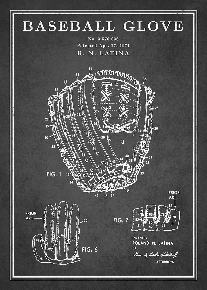 Baseball Glove Patent Art