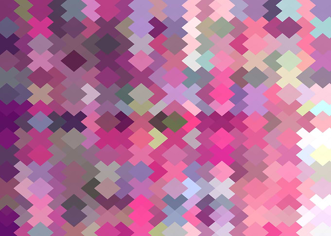 geometric square pixel art