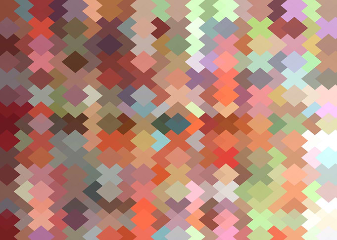 geometric square pixel art