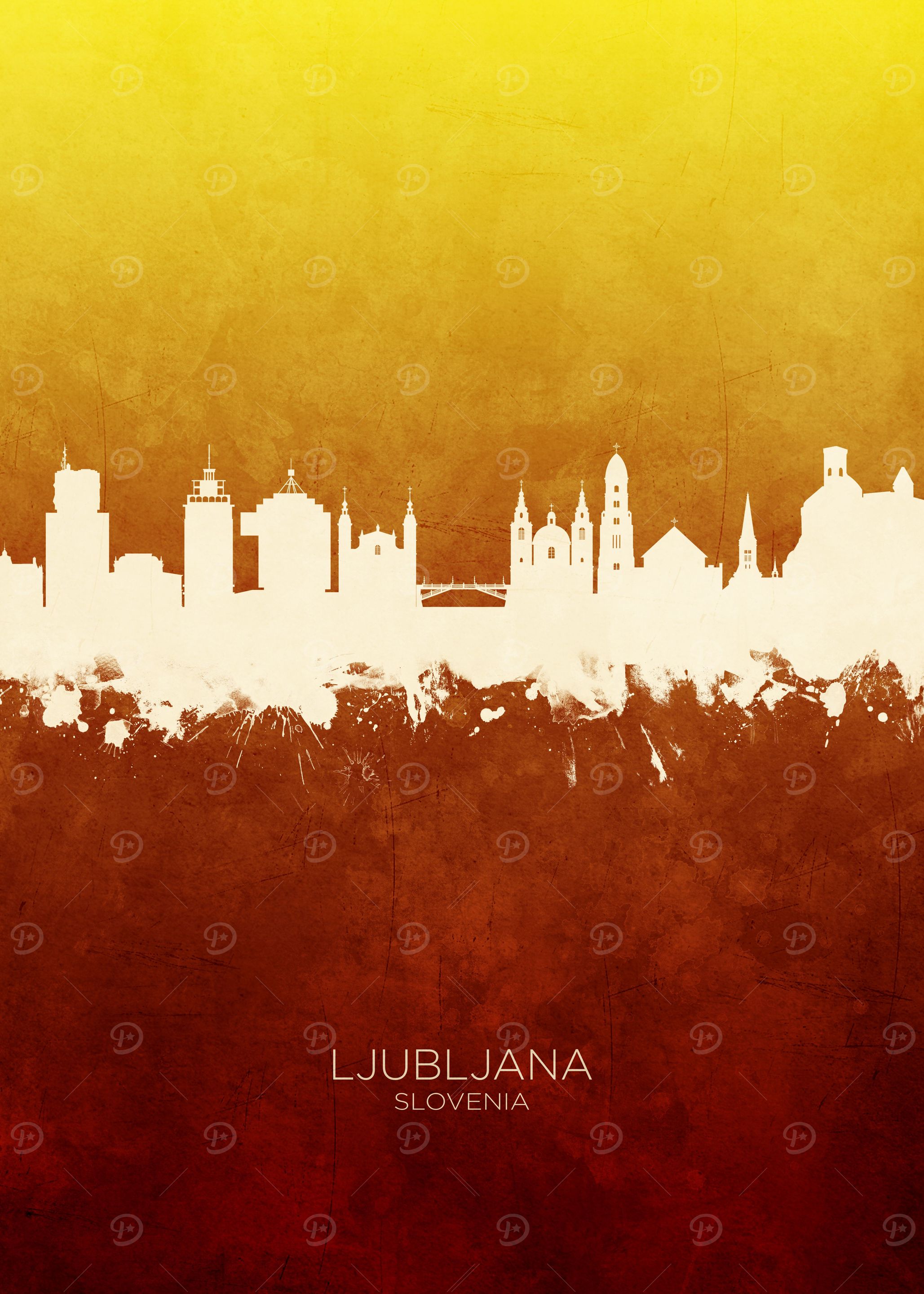 Ljubljana Slovenia Skyline