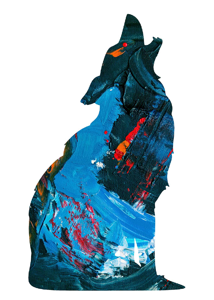 The wolf roars at night