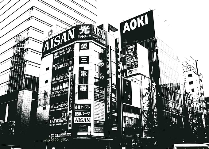 Black and White Akihabara