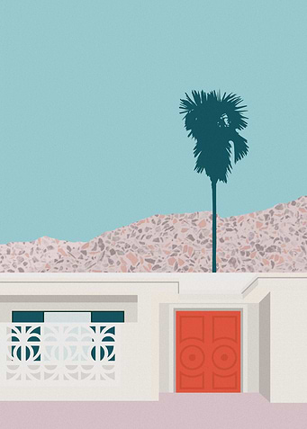 Palm Springs Orange Door