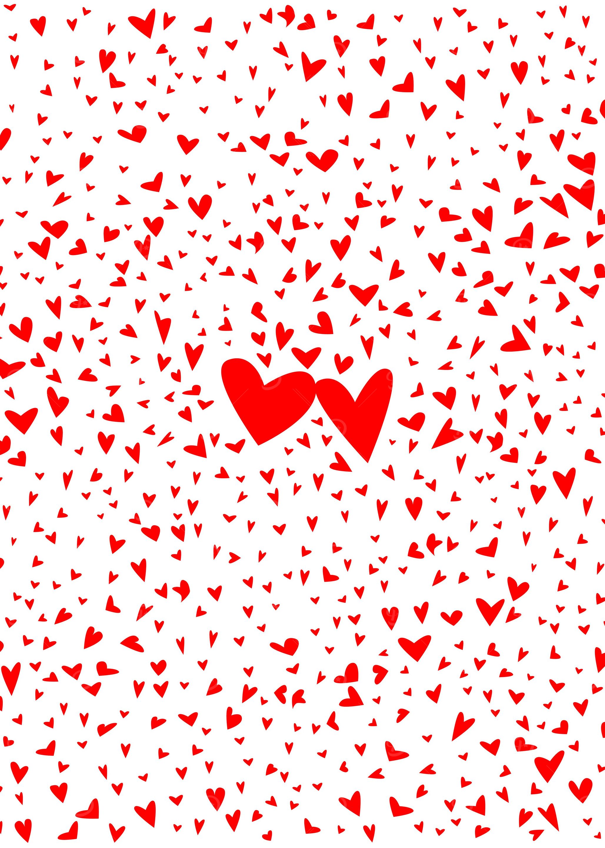 Red Tiny Love Hearts