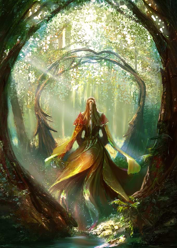 Lady in the forest