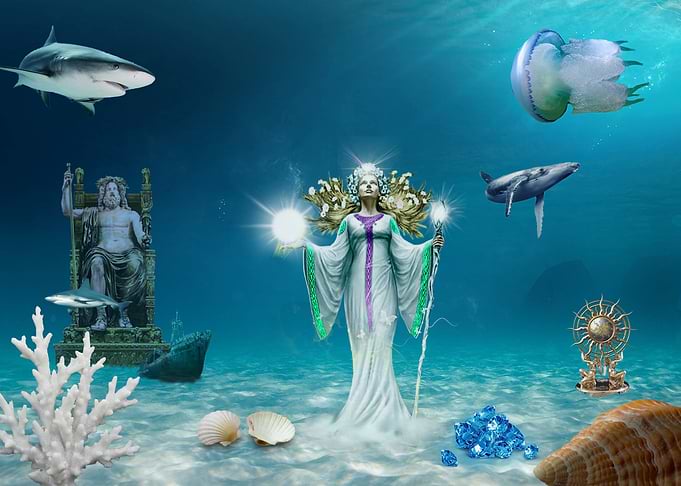 At the bottom of the sea