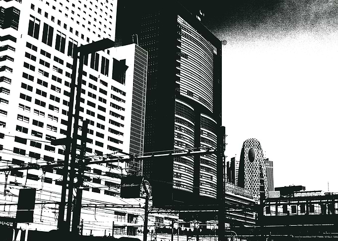 Abstract Shinjuku Skyline