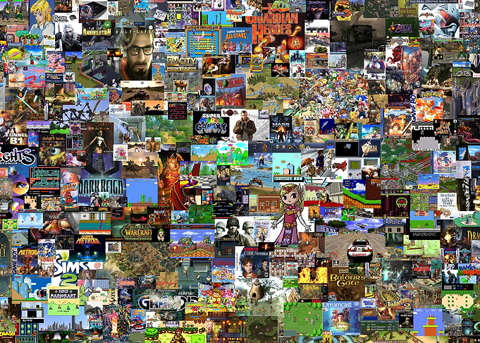 Video games anthology wall