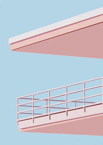 Pink Motel Balcony