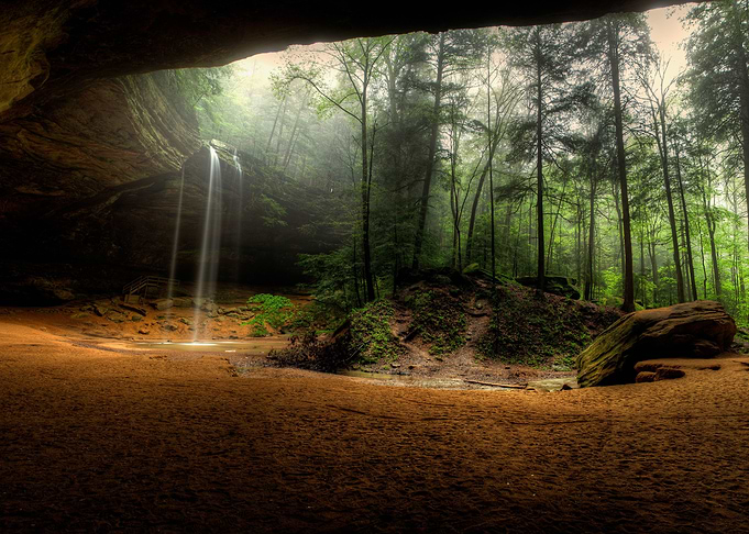 Beautiful waterfall view