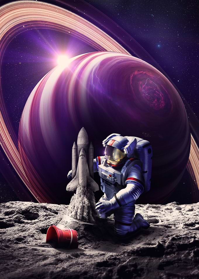 Astronaut Sandcastle