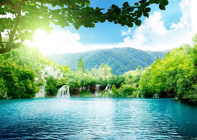 Beautiful waterfall view
