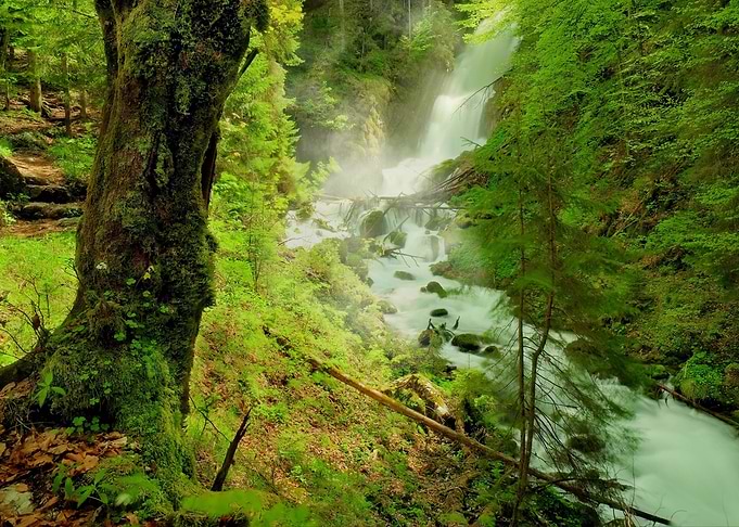 Beautiful waterfall view