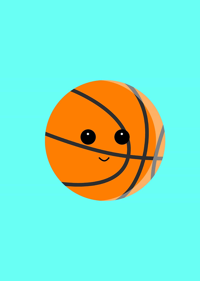 Cute funny basketball