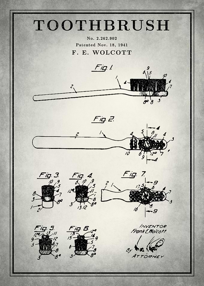 Toothbrush Patent Print