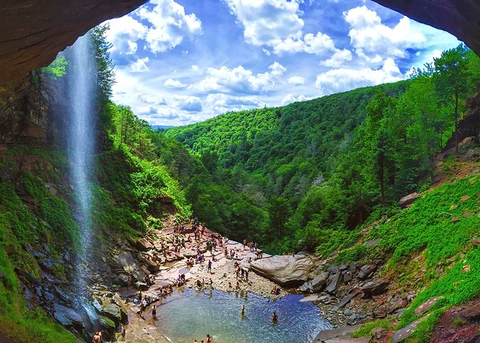 Beautiful waterfall view