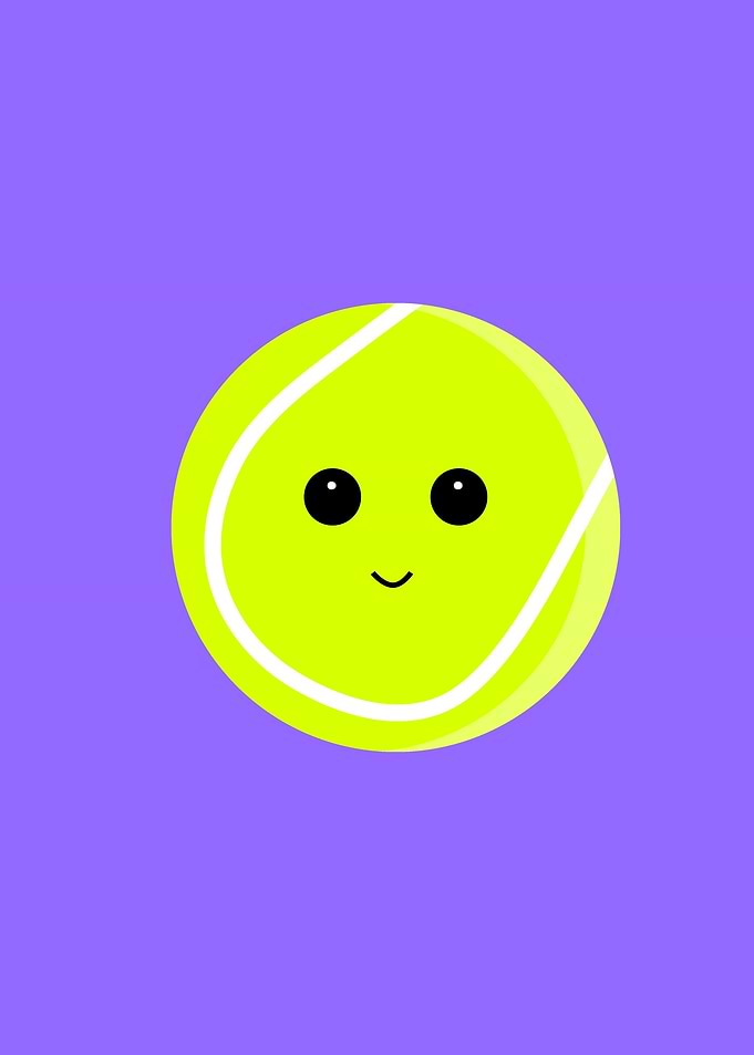 Cute tennis ball