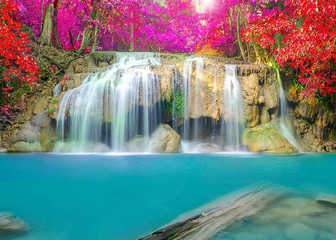 Beautiful waterfall view