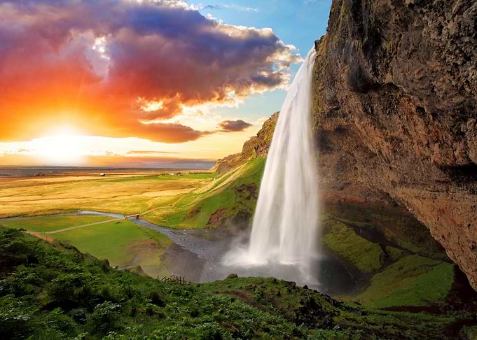 Beautiful waterfall view