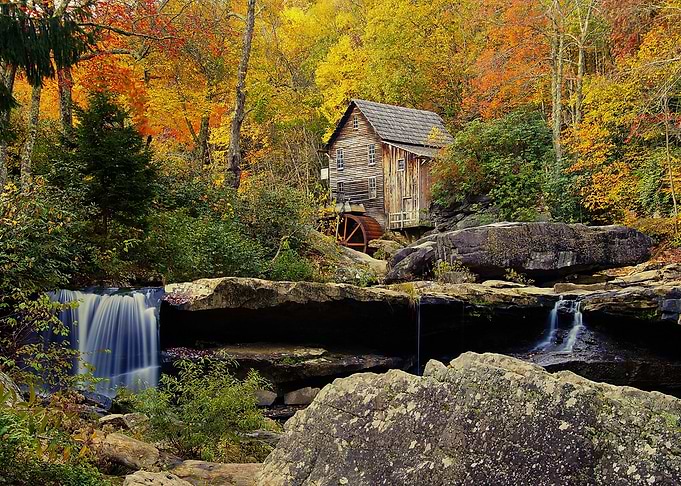 Beautiful waterfall view