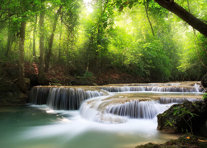Beautiful waterfall view