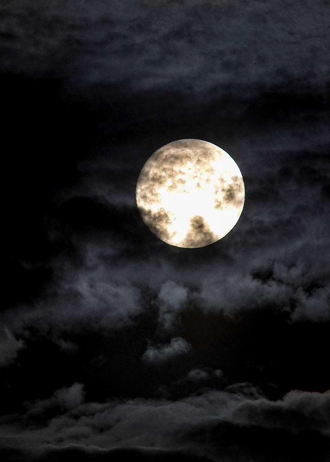 Moon Clouds Night