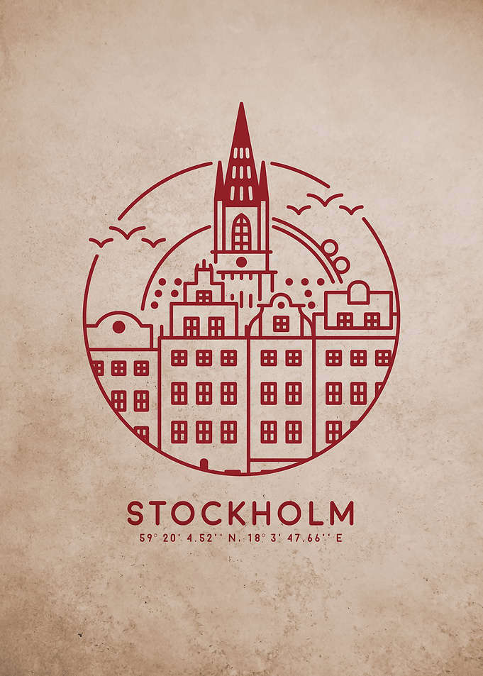 Stockholm Line Art