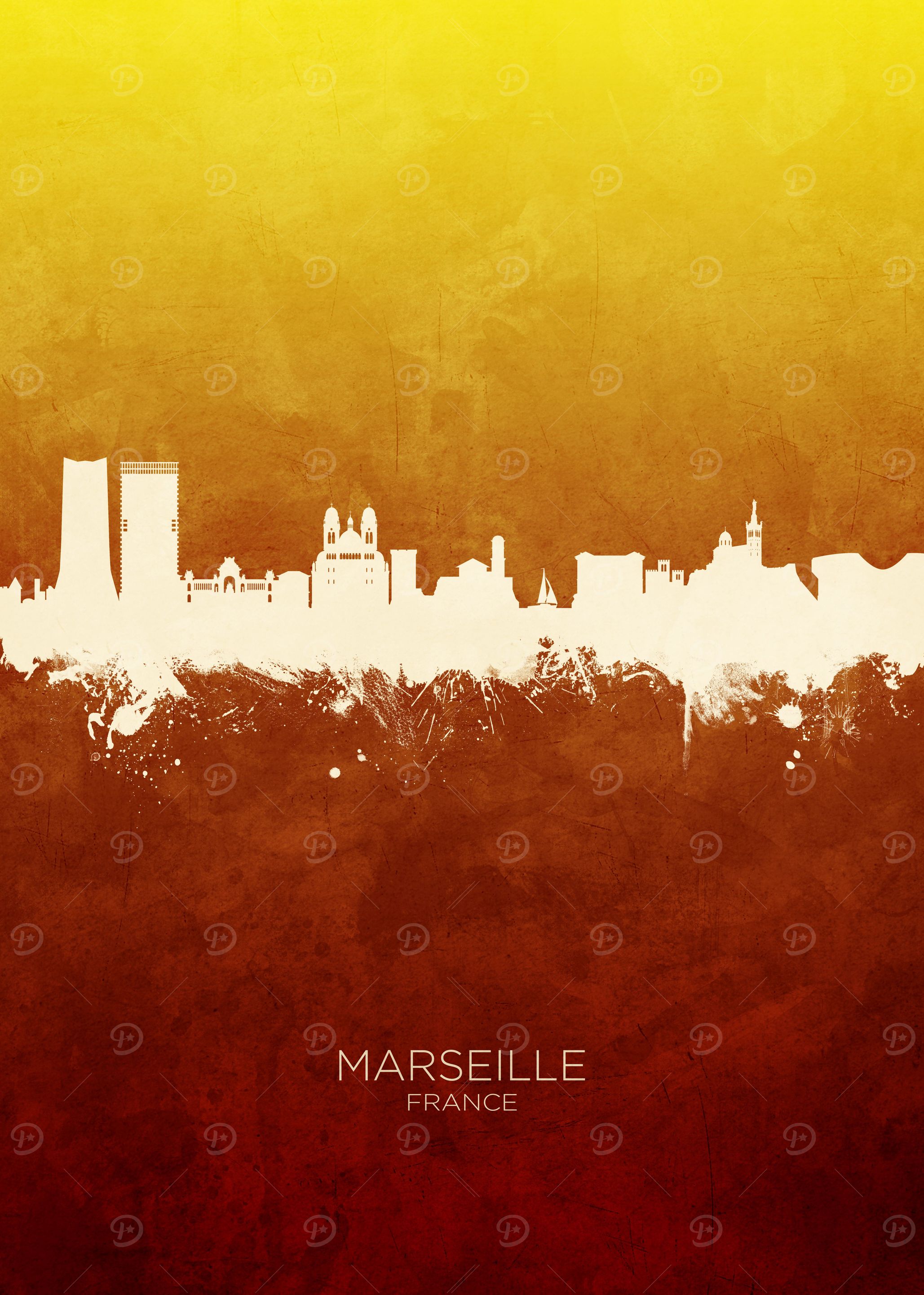 Marseille France Skyline