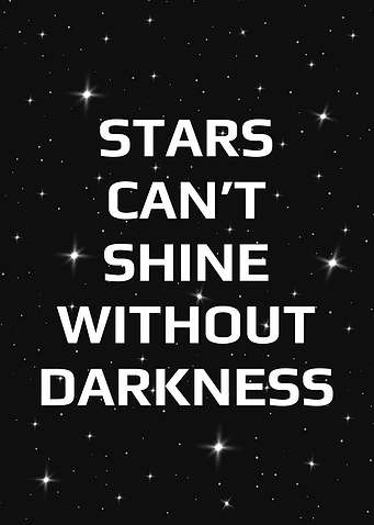 Stars shine in darkness