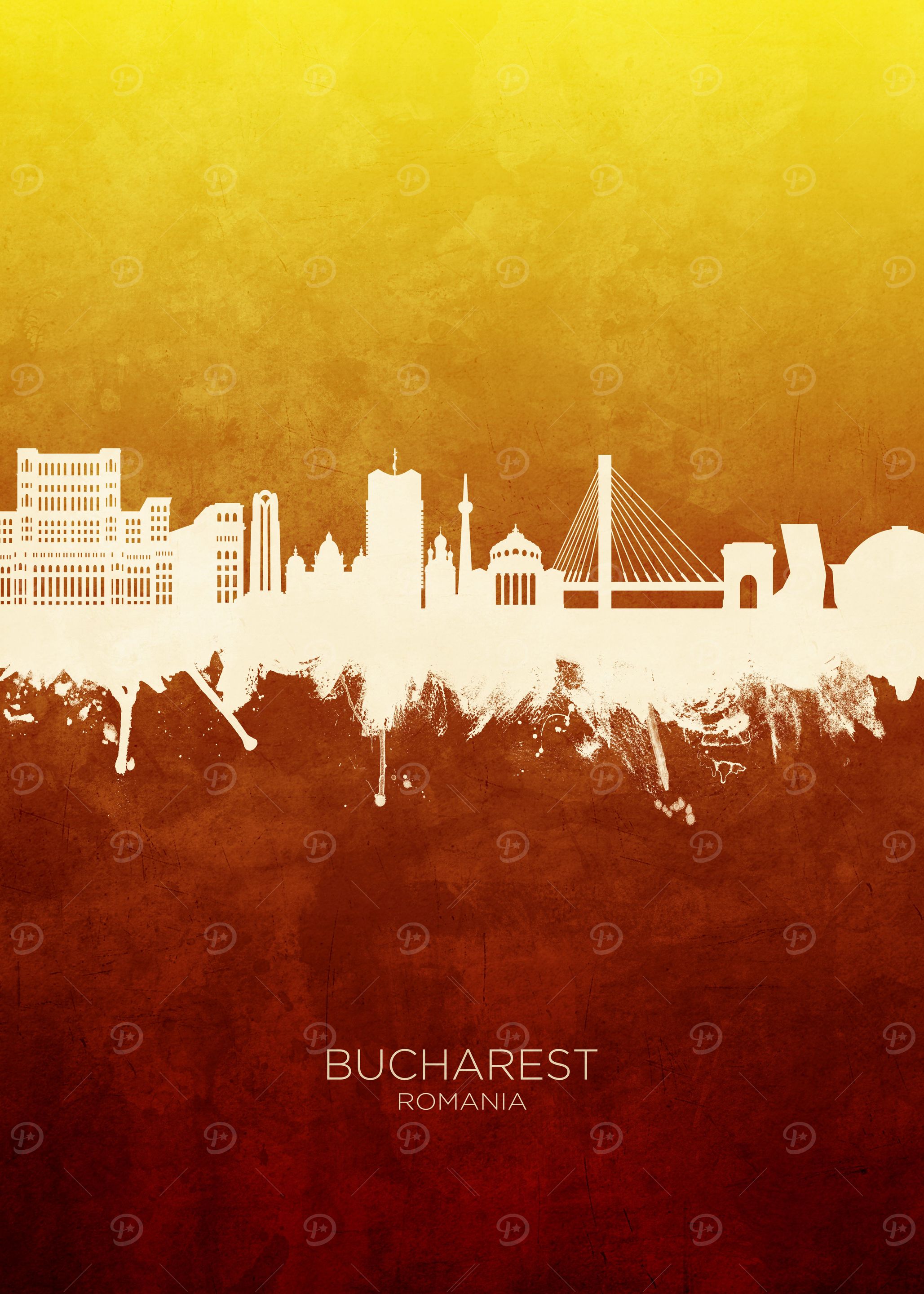 Bucharest Romania Skyline