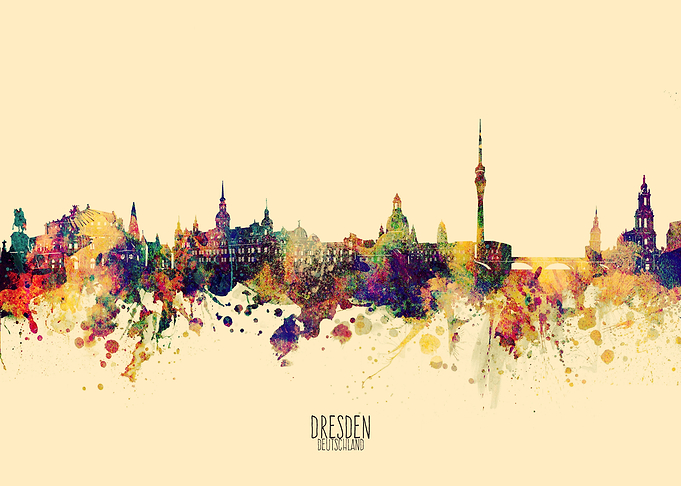 dresden skyline yellow