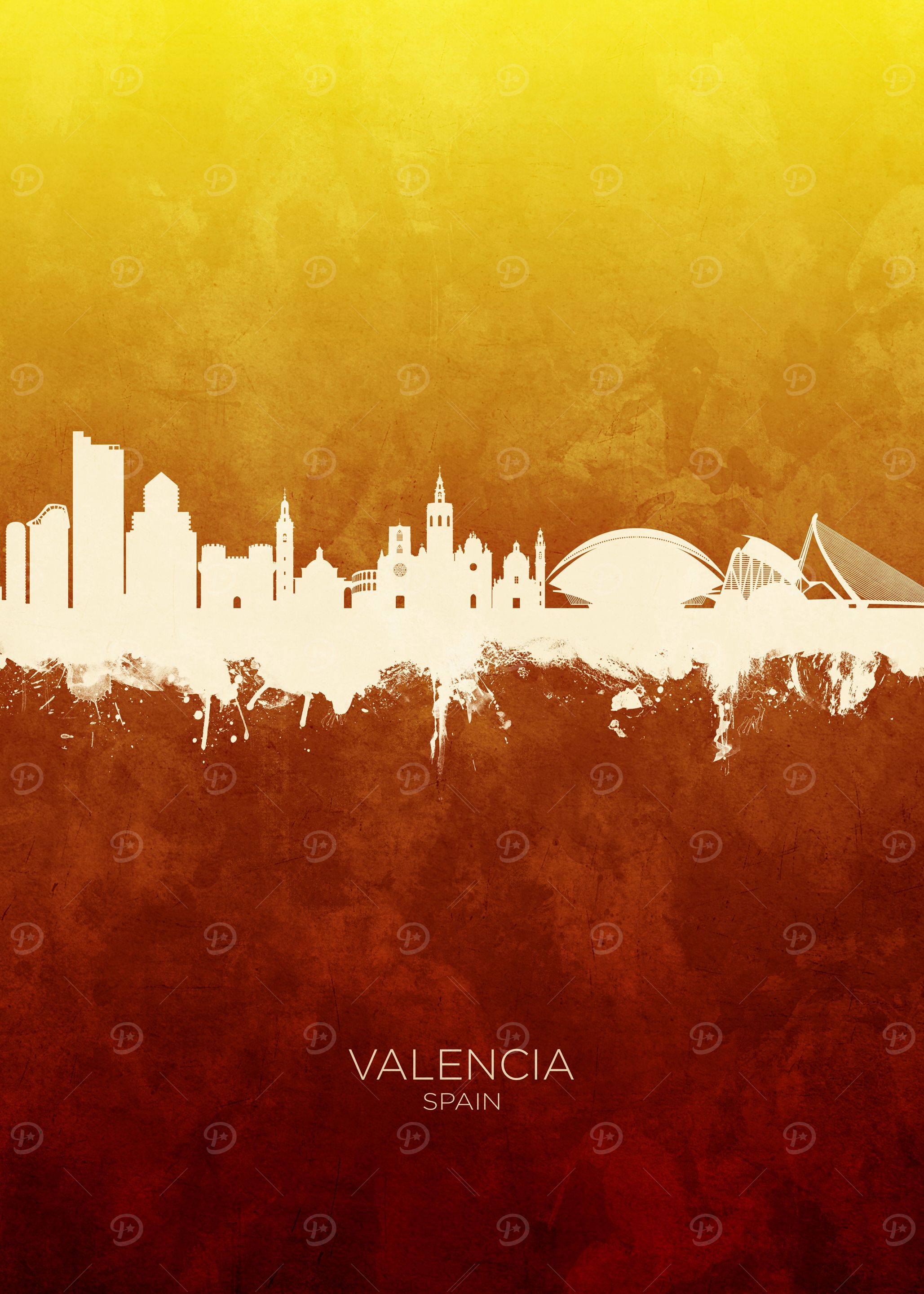 Valencia Spain Skyline