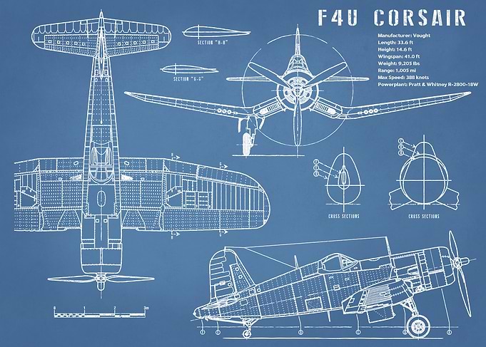 F4U Corsair Airplane Print