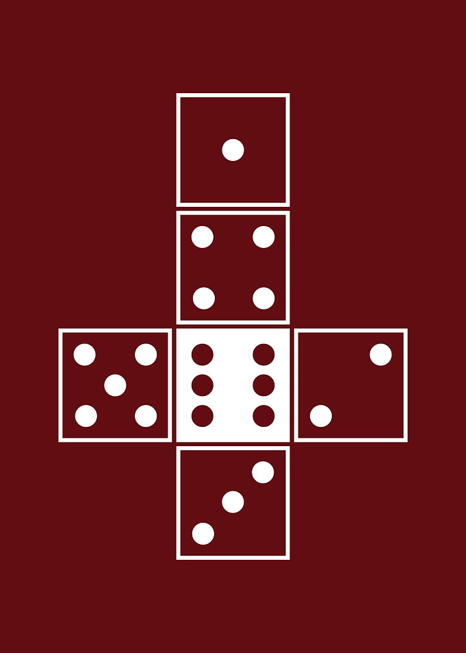 Red Unrolled D6