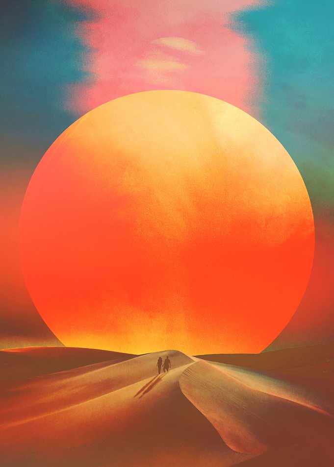 Setting sun