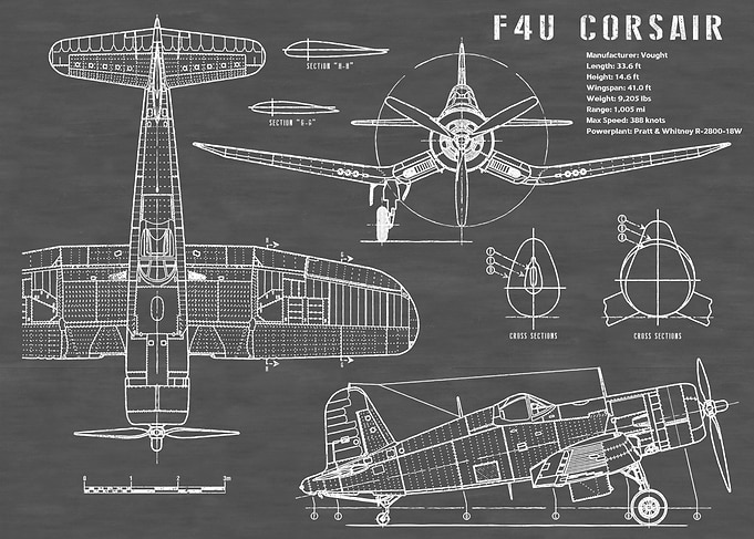 F4U Corsair Airplane Print