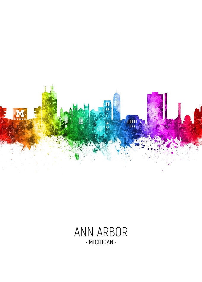 Ann Arbor Michigan Skyline