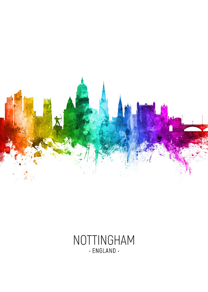 Nottingham England Skyline