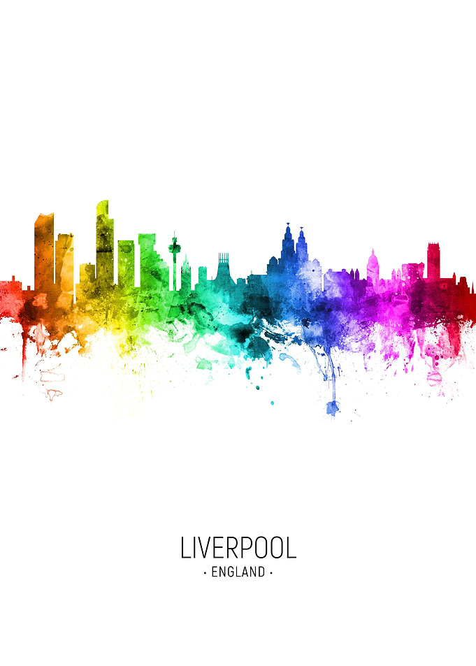 Liverpool England Skyline