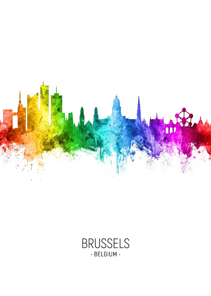 Brussels Belgium Skyline