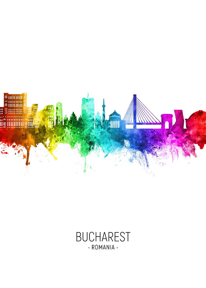 Bucharest Romania Skyline