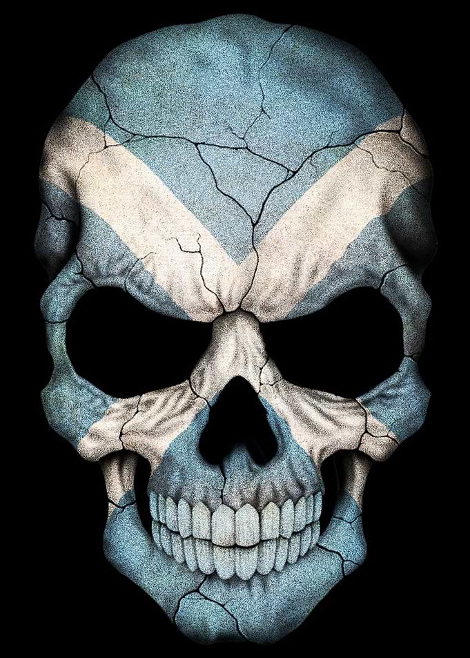 Scottish Flag Skull