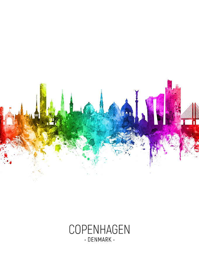 Copenhagen Denmark Skyline
