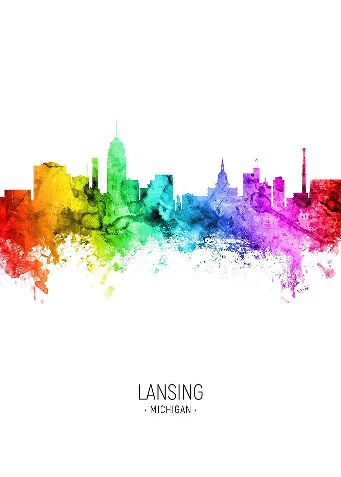Lansing Michigan Skyline