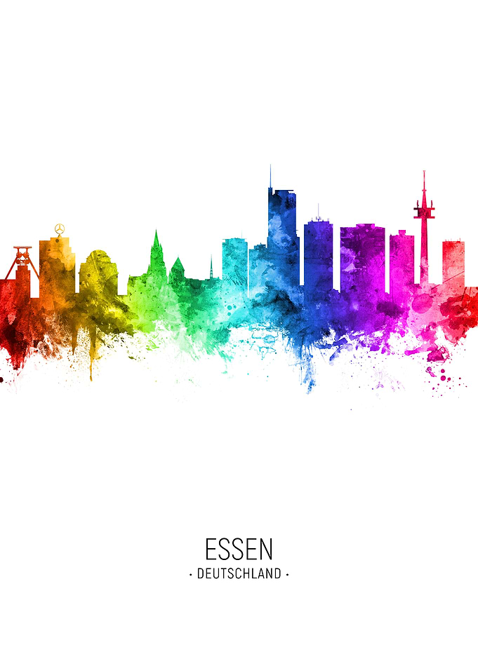 Essen Germany Skyline