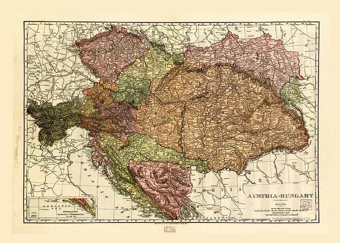 Austria Hungary Map 1906