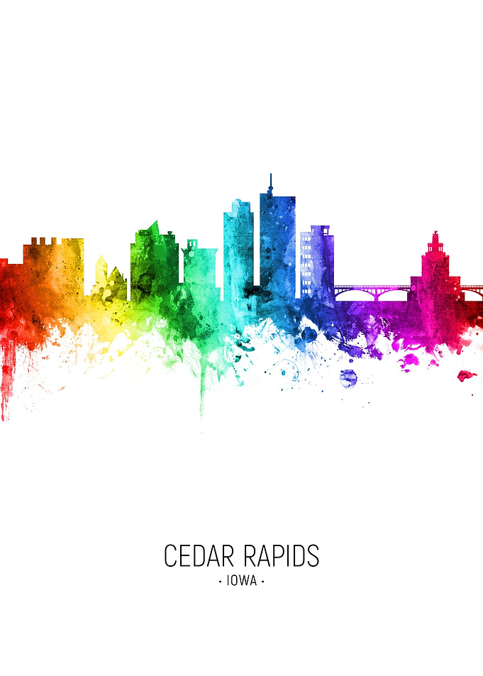 Cedar Rapids Iowa Skyline
