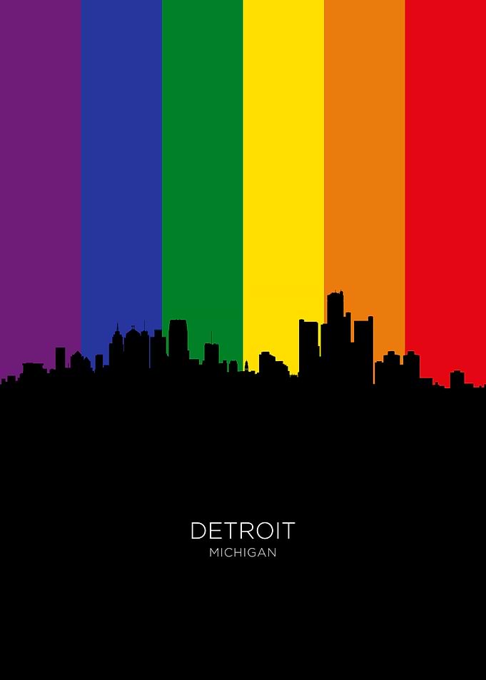 Detroit Michigan Skyline