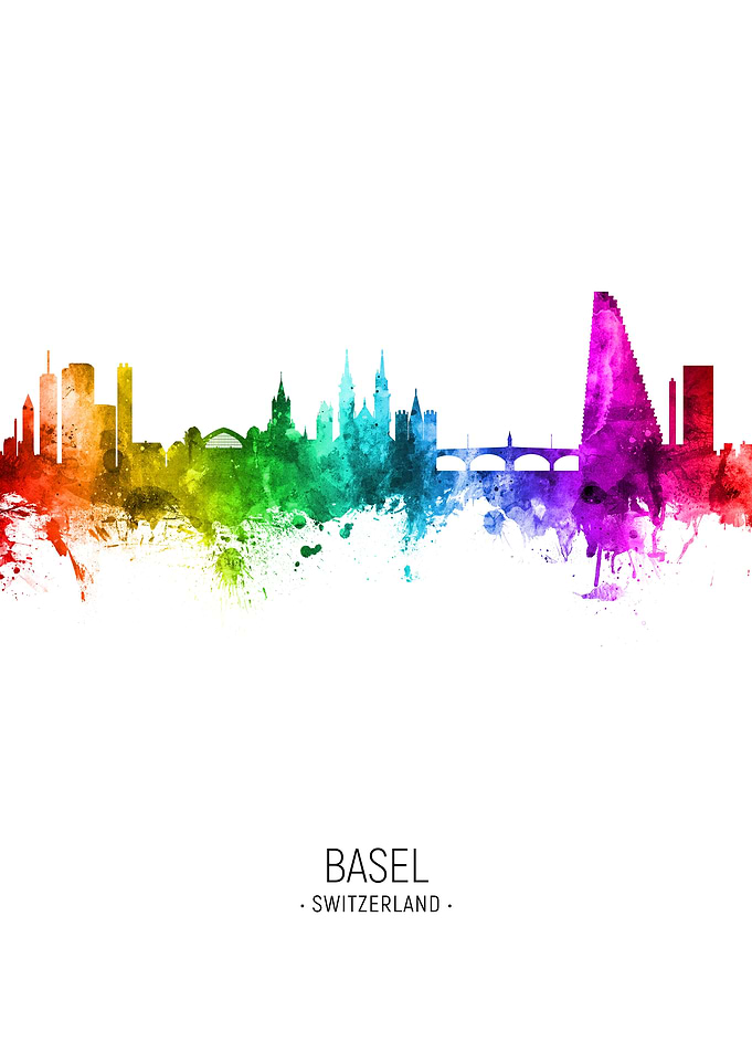 Basel Switzerland Skyline